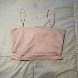 SHEIN Pink Sleeveless Fitted Crop Camisole
